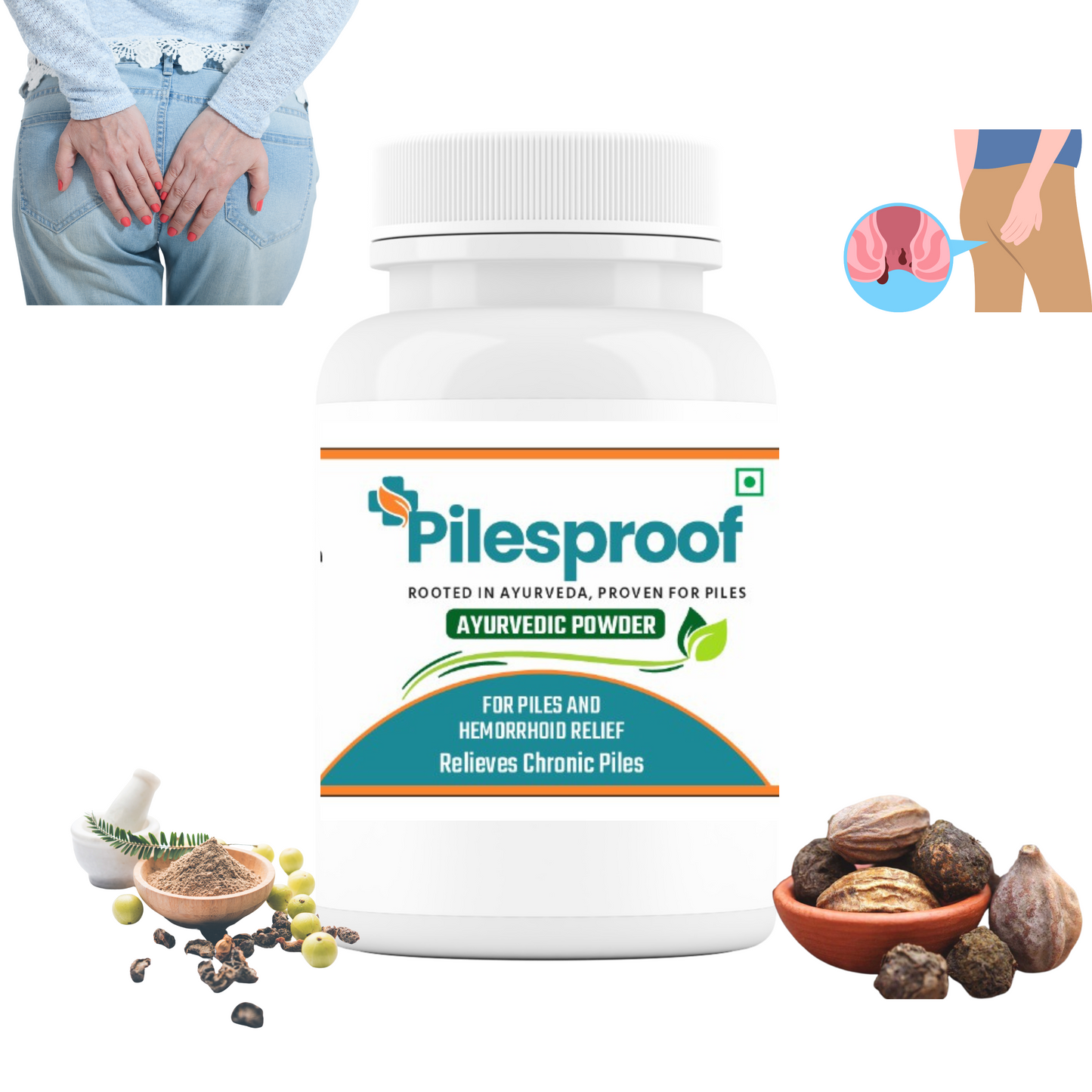 PilesProof | Ayurvedic Powder | Piles Care | 60 Days Pack | Pack of 4